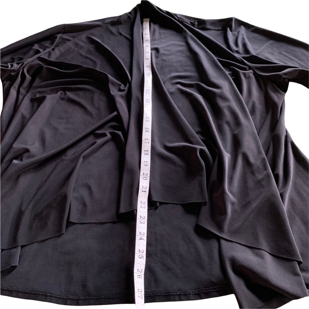 Black Waterfall Blazer with 3/4 Sleeves * Large - Picture 7 of 11
